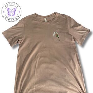 Handmade Embroidered Bella and Canvas T Shirt